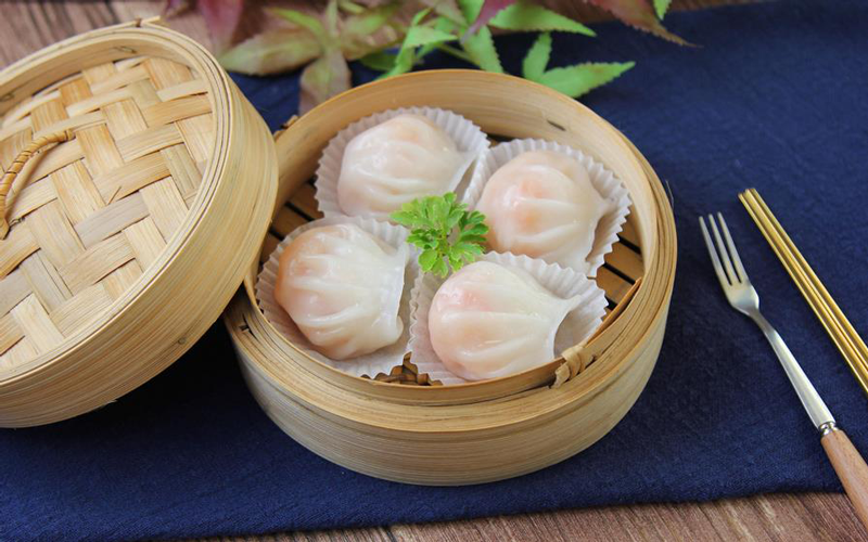 há cảo tôm hấp